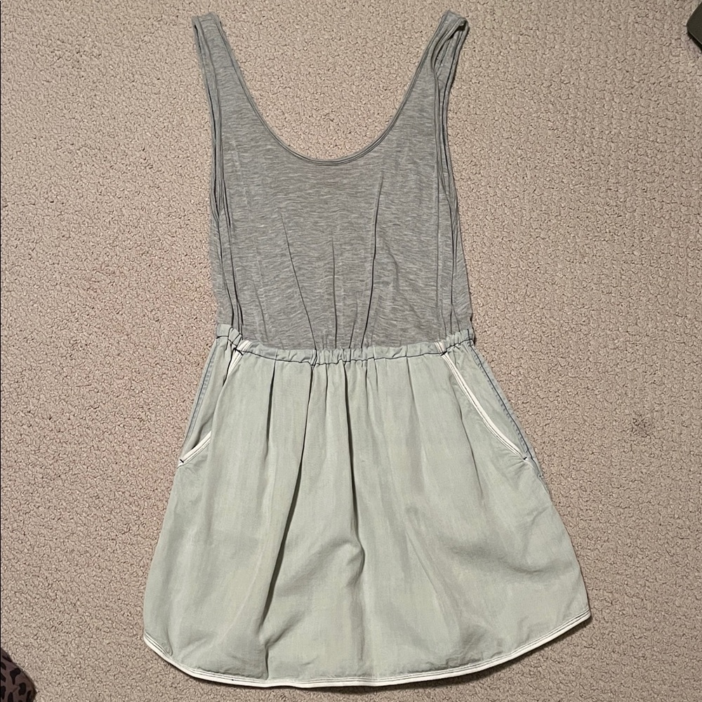 Aritzia Wilfred Grey and Light Green Dress